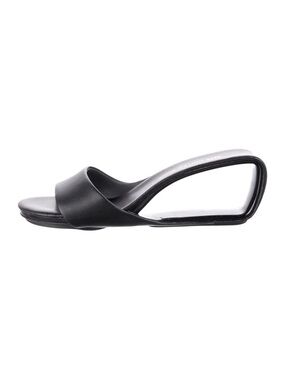 United Nude Mobius Mid Loop Heel Sandals Black Leather 39 Artsy Avant Garde